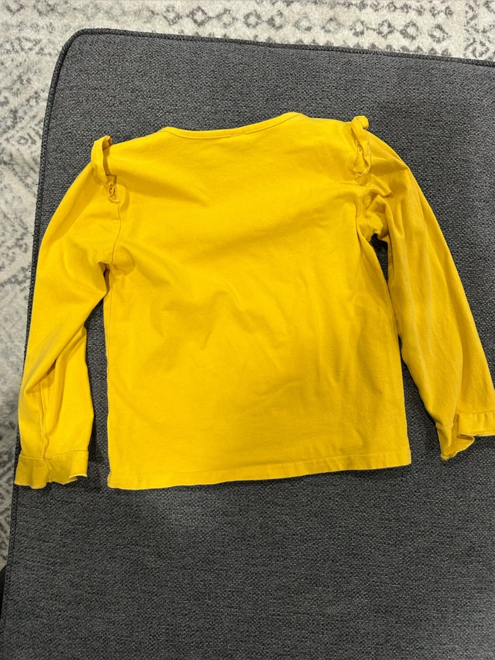 SHEIN Yellow Ruffle Top with Disney Black Floral Bell Leggings Set